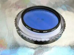HOYA 58MM 80A FILTER HOYA 58MM 80A KÜHLFILTER MIT FILTERGEHÄUSE **NEUWERTIG** - Bild 1 von 3