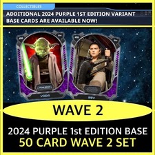 2024 1st EDITION PURPLE BASE-50 CARD-WAVE 2-SET-TOPPS STAR WARS CARD TRADER