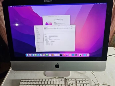 Apple iMac 21.5" Late 2015 i5 2.8Hz 16GB RAM 512gb SSD macOS Monterey - Image 1 of 3