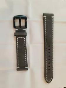 Herren Grau Wildleder Leder Uhrenarmband Armband - Schnellverschluss - Grau 18 mm - Bild 1 von 4
