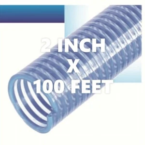 2 inch X 100 feet Kanaflex 116 BL2 Water Suction Hose Clear PVC - Picture 1 of 2