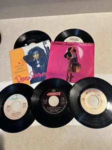 Donna Summer 45 Lot: "Hot Stuff"/ "She Works Hard For The Money" SOUL VG+ to EX - Picture 1 of 6
