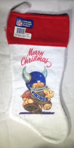 Vintage 1983 Official NFL Minnesota Vikings Christmas Stocking Santa's Best 1984 Cover