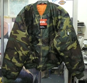 MA-1 FLIGHT JACKET FOX OUTDOOR MEN'S COAT WOODLAND CAMO 5X - Picture 1 of 11