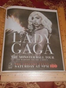 LADY GAGA Presents THE MONSTER BALL TOUR Madison Square NYC ad in newspaper 2011 - Picture 1 of 3