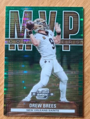 2020 PANINI CONTENDERS OPTIC MVP GREEN PULSAR #13 DREW BREES 12/27 🔥🔥 - Image 1 of 2