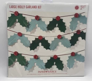 Kit de guirnalda de acebo grande fuente de papel decoración de Navidad/vacaciones - Imagen 1 de 8