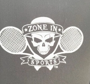 Tennis Dry Fit & UPF 50 Iron Grey 3.8-ounce T-Shirts with "Zone In Sports" Logo - Picture 1 of 4