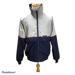 90s Sun Ice Jacket Bomber Retro Blue Grey Puffy Color block Sz XL Canada Vintage - Picture 1 of 12