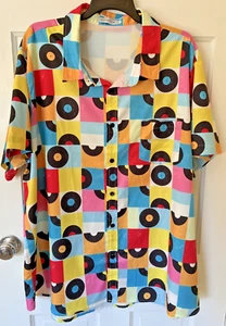 CAMISA HOMBRE MISSLOOK 3XL RECORDS LP RETRO, DISEÑO VINTAGE ESTILO CAMISA - Imagen 1 de 14