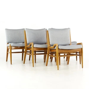 John Keal for Brown Saltman MCM Bleached Mahogany Dining Chairs - Set of 6 - Picture 1 of 11