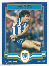 1986 Scanlens (118) Mark ARCERI North Melbourne " Near Mint "