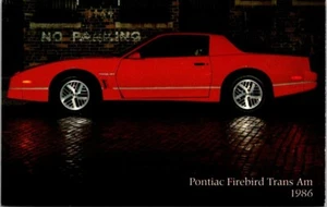 Postcard Red 1986 Pontiac Firebird Trans Am Calfee Pontiac Cadillac Dalton GA - Picture 1 of 2
