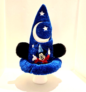 Disney Parks Mickey Mouse Fantasia Wizard Hat Plush - Size Adult S CLEAN!