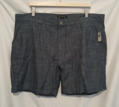 Pantalones Cortos Informales Cambray INC International Concepts Hombres 40 Azul Frente Plano Foto 1 de 4