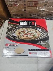 NEW Weber Original Gourmet BBQ System Pizza Stone Insert. Model 8836. 16.8 Inch - Picture 1 of 3