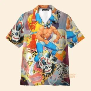 Lucha Libre Hawaiian Shirt For Men US Size Summer Style NEW - Picture 1 of 2