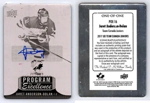 JARET ANDERSON-DOLAN 2017 Upper Deck Canada Juniors Autograph Printing Plate 1/1 - Picture 1 of 1