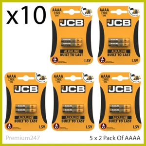 10 x JCB AAAA SUPER Alkaline Batteries 1.5V MN2500 E96 MX2500 LR61 LR8D425 - Picture 1 of 3