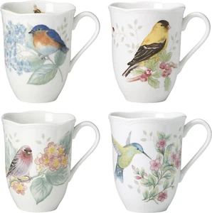 Butterfly Meadow Flutter Porcelain Mugs, Set of 4, Multicolor - Picture 1 of 4
