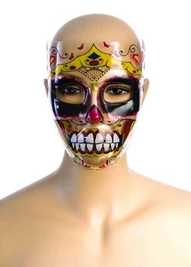 Royalty Mask Day Dead Dia Muertos Fancy Dress Up Halloween Costume Accessory - Picture 1 of 1