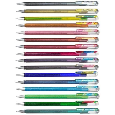 PENTEL Geltintenroller Glitter Dual Metallic 0,5mm K110 Glitzerstift [Farbe wähl - Bild 1 von 4