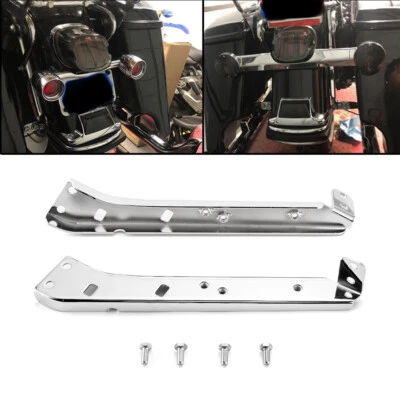 Rear Rail Saddlebag Support Brackets Guards for Harley Road Electra Glide 85-08 - Image 1 of 4