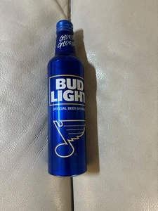 ST LOUIS BLUES Empty Bud Light BOTTLE STANLEY CUP CHAMPIONS 2019 PLAY GLORIA - Picture 1 of 2