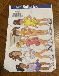 Costume Sewing Pattern Butterick 5782 Skate Dance Girls Size B Child Teen OOP - Picture 1 of 4