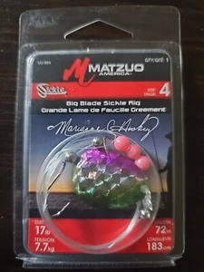 ๐ Matzuo Big Blade Walleye Spinner Rig Size 4 Sickle Hook - Picture 1 of 1