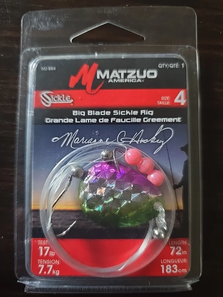 🐟 Plataforma giratoria Walleye de hoja grande Matzuo tamaño 4 gancho de hoz Foto 1 de 1