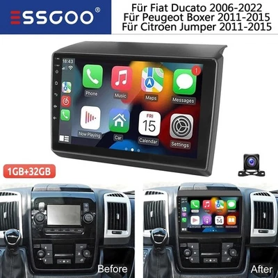 32GB Android Autoradio Carplay +KAM Für Citroen Jumper Fiat Ducato Peugeot Boxer - Bild 1 von 4