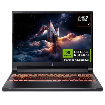 Acer Nitro V 16 V16 AI AMD Ryzen 7 260 16GB RAM 1TB SSD RTX 5070 16" W11H Gaming - Image 1 of 4