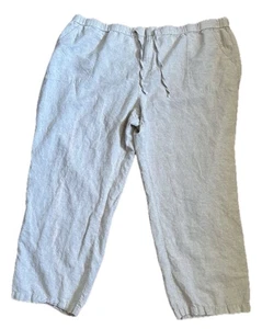 Pantalones Liz Claiborne Avena Mezcla de Lino Talla 3X Ropa de Salón Informal Boho Lagenlook - Imagen 1 de 7