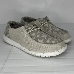Hey Dude Wendy Funk White Dallas Slip Ons Womens Size 10 - Picture 1 of 8