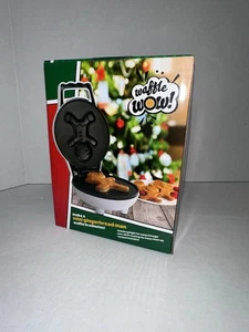 Waffle Wow! Mini gofrera Gingerbread Man, vacaciones de Navidad - nueva - Imagen 1 de 4