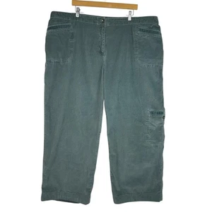 J. Jill Damen Blau Cord Cargo Hose 100% Baumwolle Komfortbund Relaxed 28W - Bild 1 von 13