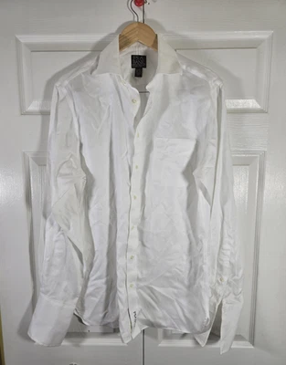 Jos. A. Bank  Wrinkle free tailored fit French cuff white mens shirt 15.5 cotton - Image 1 of 4