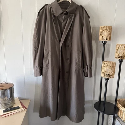 Vintage Christian Dior Double-Breasted Trench Coat Mens 46R - Image 1 of 4