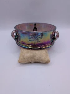 Vintage Westmoreland Purple Carnival Glass Swan Dish5.5" - Picture 1 of 7