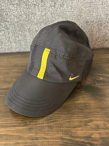 Vintage Nike Mütze Kappe schwarz 7 Panel Rückenwind 90er Y2K Laufen Radfahren Sport - Bild 1 von 5