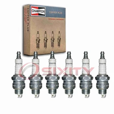 6 件 Champion Copper Plus 火花塞适用于 1966 - 1968 吉普 DJ6 3.7L V6 eb — 第 1/4 张图片