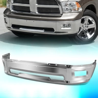 For 2009-2012 Dodge Ram 1500 Front Bumper Face Bar w/ Fog Light Holes Chrome - Image 1 of 4