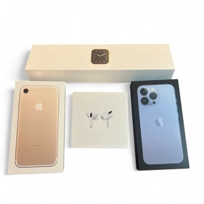 Set of 4 Apple Product BOXES ONLY iPhone 7 iPhone 13 Pro Airpod Pro Apple Watch - Image 1 of 4