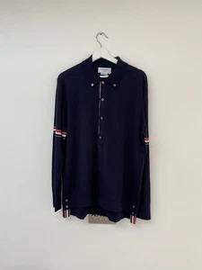 Thom Browne Navy button down knitwear Size 3=Medium BNWT - Picture 1 of 10