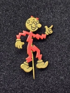 Vtg Reddy Kilowatt Lapel Stick Pin Electric Mascot Lap - NICE - Picture 1 of 5