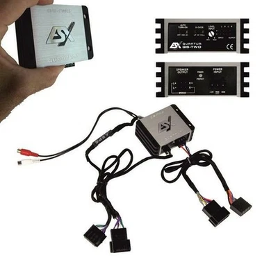 B-stock ESX QS-TWO-ISO 2-channel Class D mini amplifier with ISO wiring harness Foto 1 de 4