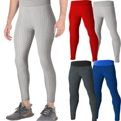 Mens Compression Tight Base Layer Pants Long Leggings Gym Sport Trousers Tik Tok - Image 1 of 4