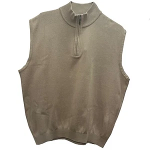 Men's Sweater Vest by St Croix/ XXL/ Beige /1/4 Zip - Picture 1 of 4