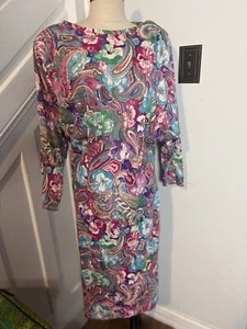 Auth RAKSHA OF HINDIMP LONDON VTG Paisley Print Dress 100% Cotton Art To Wear - Picture 1 of 10